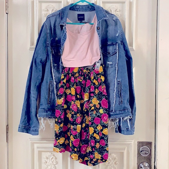 Love Bright✿Floral Print Comfy HighRise, Long Flowy Bermuda Shorts w/Pockets| HP - Picture 4 of 16